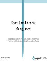 Short Term Financial Management Zietlow Solution Reader