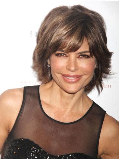 Short Wavy Blonde Synthetic Layered Lisa Rinna Wigs