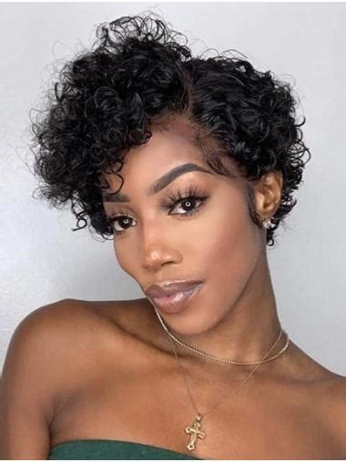 Short Wigs For Black Women Boycuts Synthetic Wigs Lace Front Curly Wigs