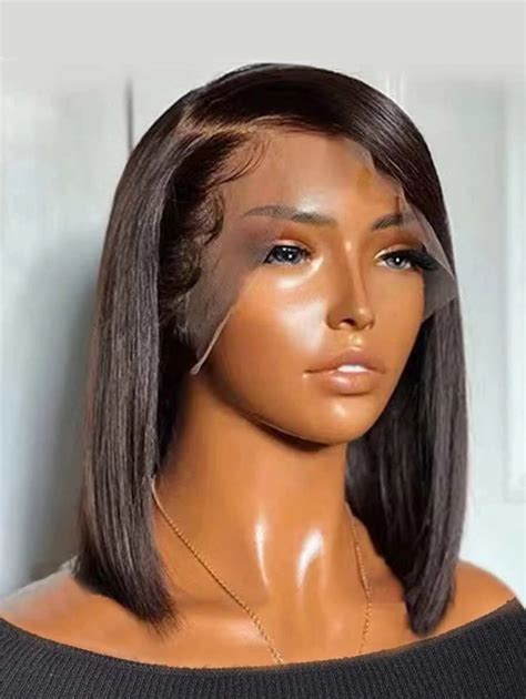 Short Wigs For Men Brown Straight 4" Lace Front Wigs