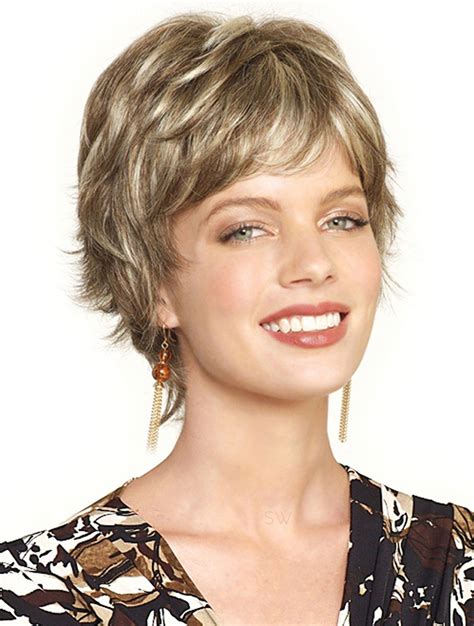 Short Wigs Short Wavy Wigs Boycuts Lace Front Side Swept Bangs Wigs Short Blonde Wig