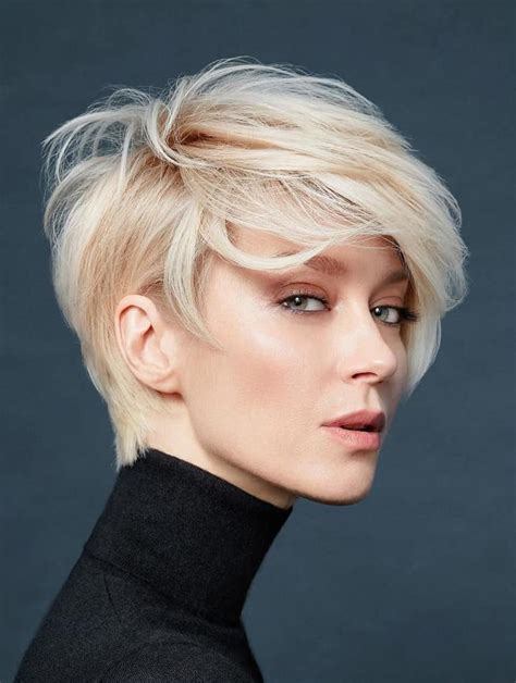 Short Wigs Synthetic Wavy Lace Front Pixie Wigs Short Blonde Wig