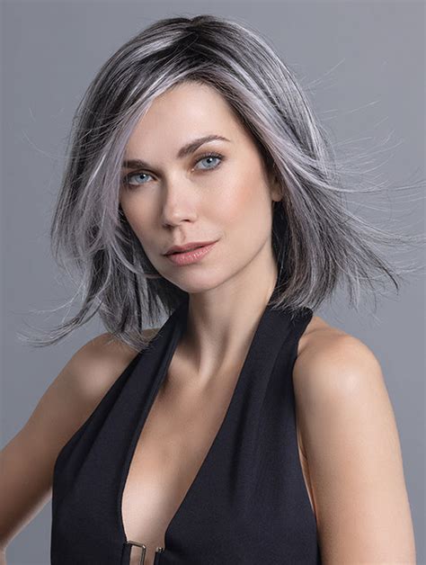 Shoulder Length 14" Grey Monofilament Bob Wigs VS 2025