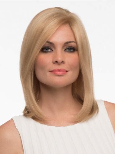 Shoulder Length Blonde Monofilament Full Lace Wigs