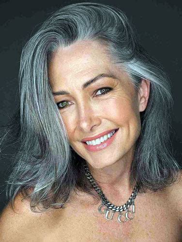 Shoulder Length Gray Wigs Synthetic Without Bangs Wigs Lace Front Wigs