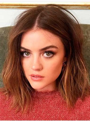 Shoulder Length Lace Front Synthetic Straight 14" Lucy Hale Wigs