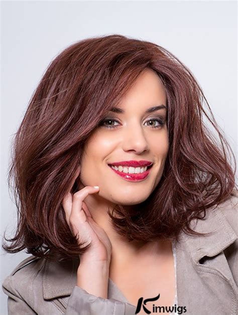 Shoulder Length Monofilament Layered Human Hair Wigs