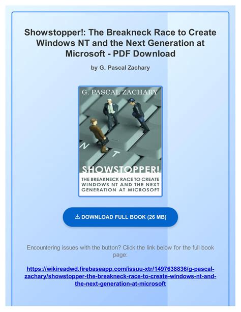 Showstopper The Breakneck Race to Create Windows NT and the Next Generation at Microsoft Reader