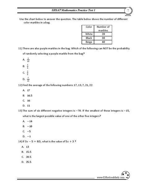 Shsat Practice Test And Answer Key Doc