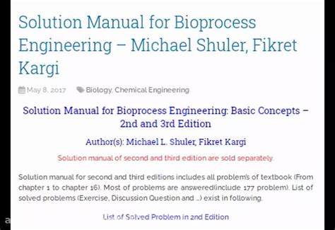 Shuler And Kargi Solutions Epub