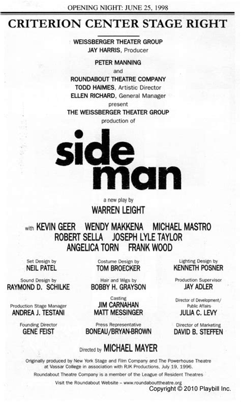 Side Man: A Play Reader