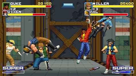 Side-scrolling beat 'em up gameplay: