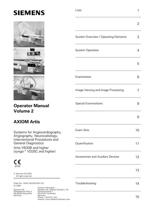 Siemens Artis Biplane Service Manual Ebook PDF