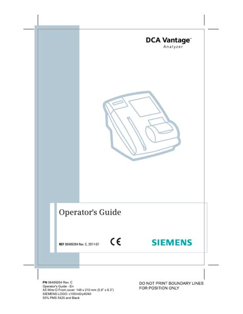 Siemens Dca Vantage Operator Manual Ebook Epub