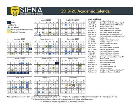 Siena Heights University Academic Calendar