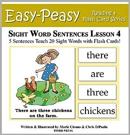 Sight Word Sentences Lesson 4 5 Sentences Teach 20 Sight Words with Flash Cards Learn to Read Sight Words