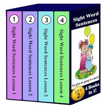 Sight Word Sentences Set 2 Lessons 1-4 4 Books in 1