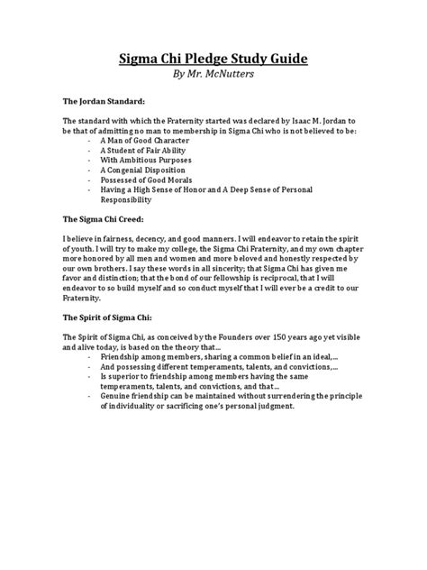 Sigma Chi Pledge Exam Answer Key Epub