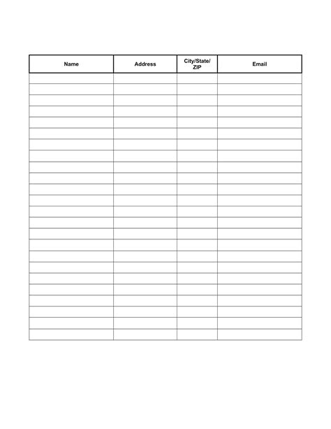 Sign In Sheet Printable Free