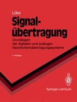 SignalÃ¼bertragung: Grundlagen der digitalen und analogen NachrichtenÃ¼bertragungssysteme (Springer-Le Epub