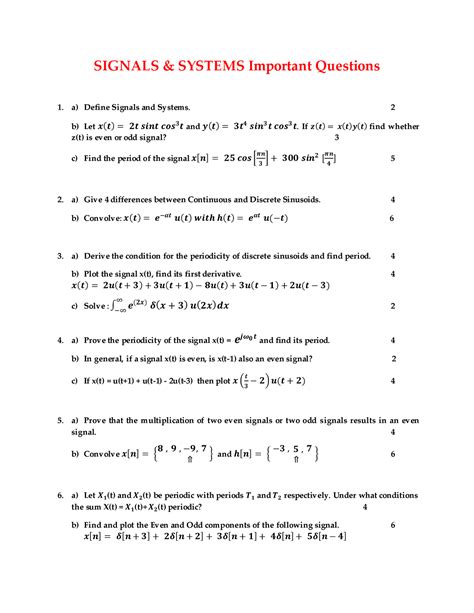 Signal And System Question Paper Answer Epub