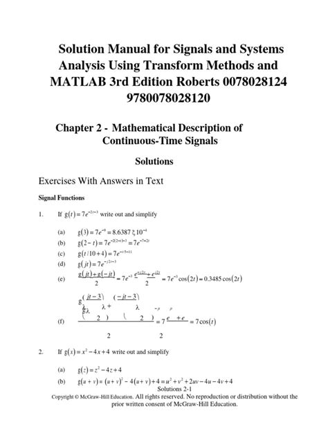 Signals Systems Roberts Solution PDF