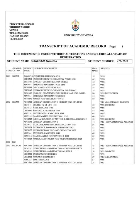 Significance of University Academic Transcripts