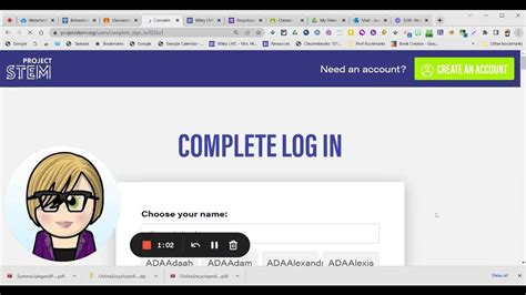 Signing In to projectstem.org