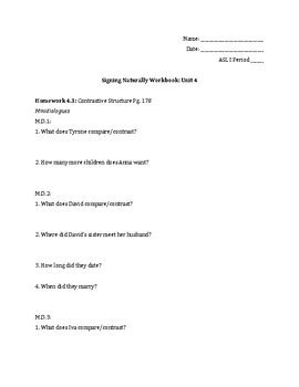 Signing Naturally Unit 4 Workbook Answer Key Bing Reader