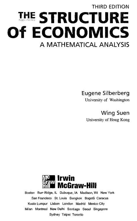 Silberberg Economics Solutions Epub