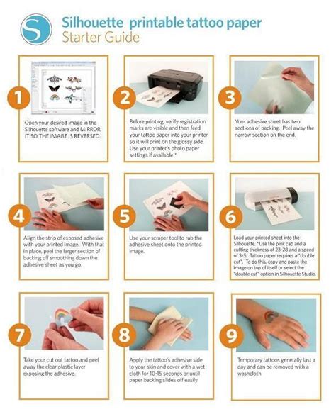 Silhouette Printable Temporary Tattoo Paper