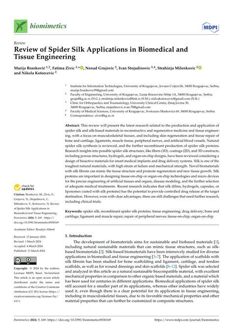 Silk from Spider-Man: A Revolutionary Material for Biomedical Applications