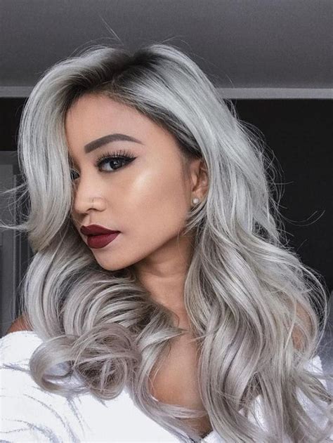 Silver Grey Human Hair Wigs Boycuts Straight Lace Front Wigs