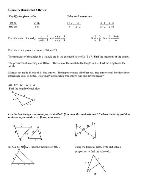 Similarity Geometry Unit 8 Assessment Answer Key Epub