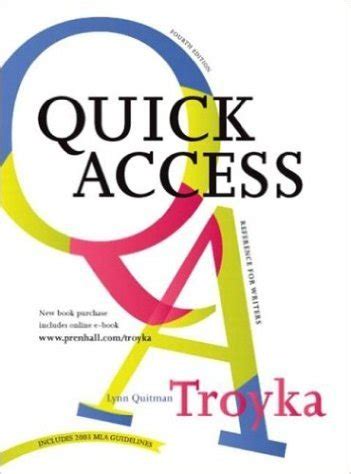 Simon And Schuster Quick Access Reference For Writers Reader