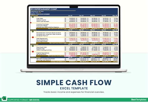 Simple Cash Flow Template Excel