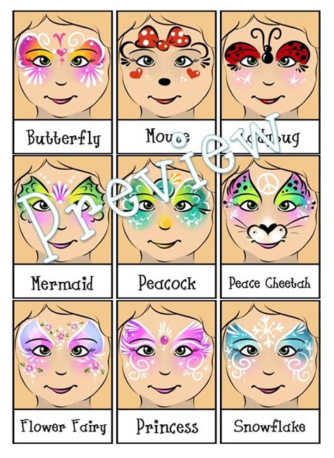 Simple Face Painting Designs Printable
