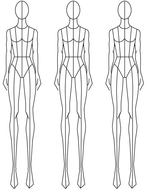 Simple Female Fashion Figure Template