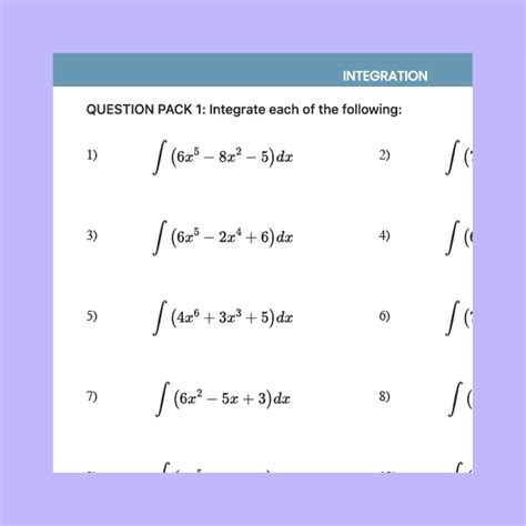 Simple Integration Problems Answers PDF