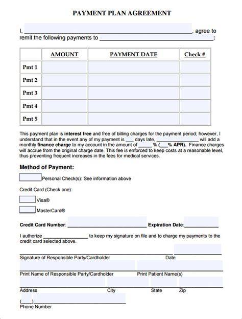 Simple Payment Plan Template