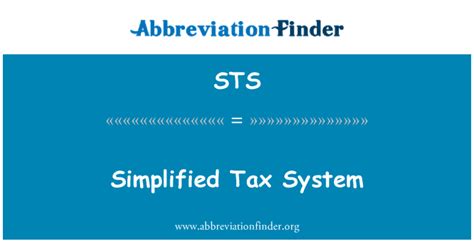 Simplified tax system: