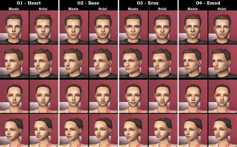 Sims 2 Face Templates