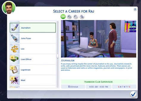 Sims 4 Journalist Career