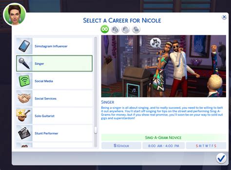 Sims 4 Singer Career