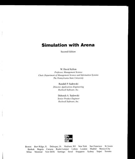 Simulation With Arena Chapter 4 Solutions Doc