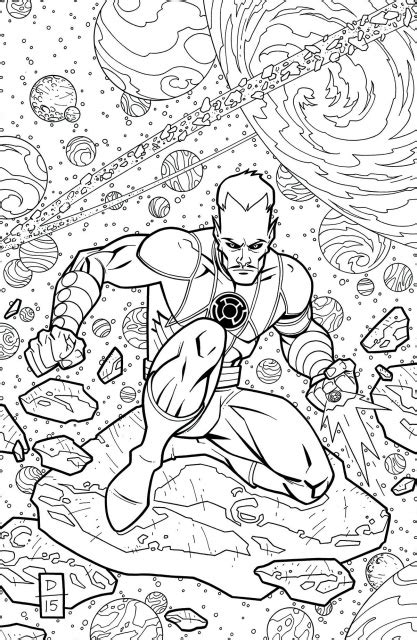 Sinestro 19 Adult Coloring Book Cover PDF