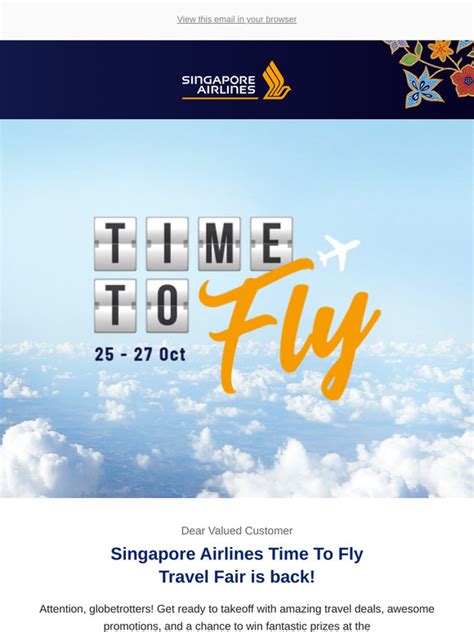 Singapore Airlines Time to Fly Travel Fair 2025