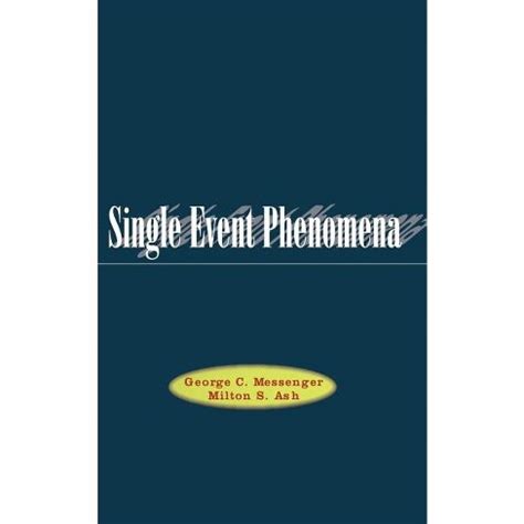 Single Event Phenomena 1st Edition Doc