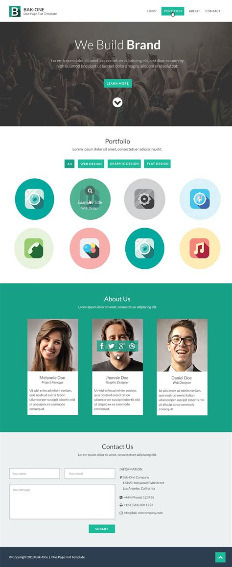 Single Page Website Design Template