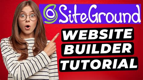 SiteGround website builder interface